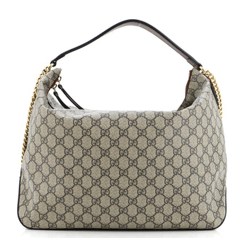Gucci Chain Hobo GG Coated Canvas Large