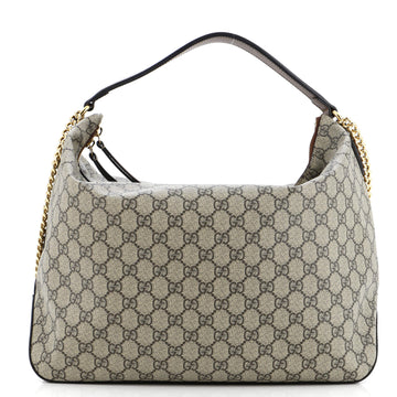Gucci Chain Hobo GG Coated Canvas Large