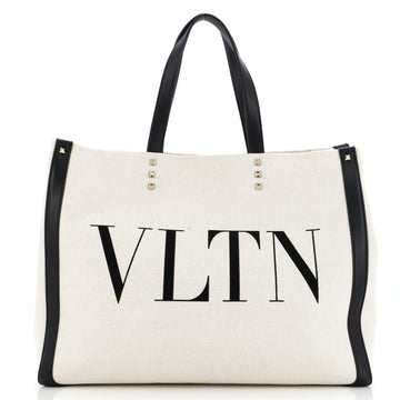 Valentino Garavani Grande Plage VLTN Tote Canvas Medium