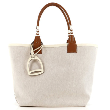 Hermes Sac Steeple Tote Toile with Leather 28