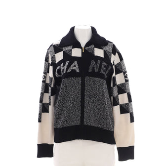 Chanel Women's Coco Neige Knit Zip Jacket Cashemere