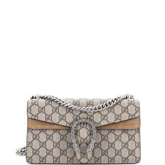 Gucci Dionysus Bag GG Coated Canvas with Crystal Embellished Metal Small