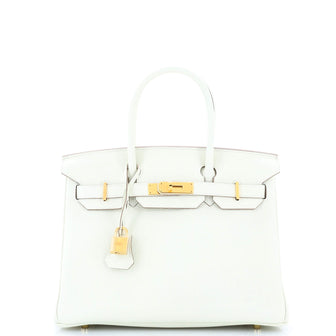 Hermes Birkin Handbag Light Togo with Gold Hardware 30