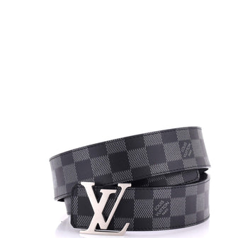 Louis Vuitton LV Initiales Reversible Belt Damier Graphite and Damier Infini Leather Wide