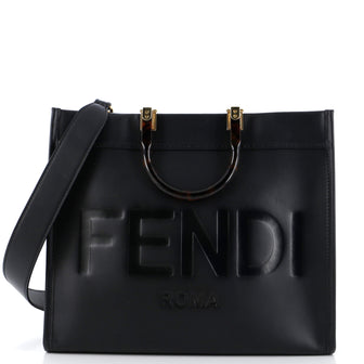 Fendi Sunshine Shopper Tote Leather Medium