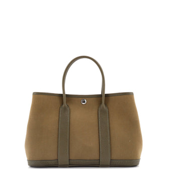 Hermes Garden Party Tote Toile and Leather 30
