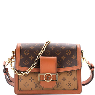 Louis Vuitton Dauphine Shoulder Bag Reverse Monogram Canvas MM