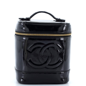 Chanel Vintage Timeless Cosmetic Case Patent Tall