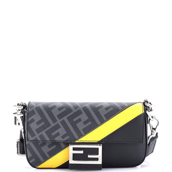 Fendi Baguette NM Bag Zucca Coated Canvas and Leather Mini