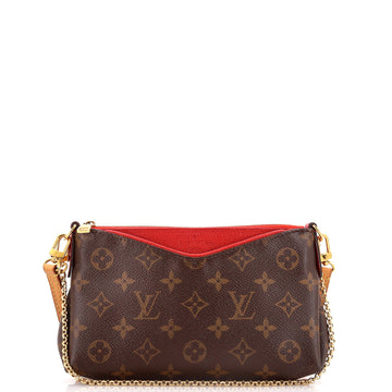 Louis Vuitton Pallas Clutch Monogram Canvas with Leather