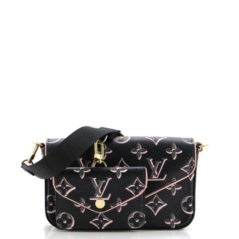 Louis Vuitton Felicie Strap & Go Handbag Fall for You Monogram Canvas