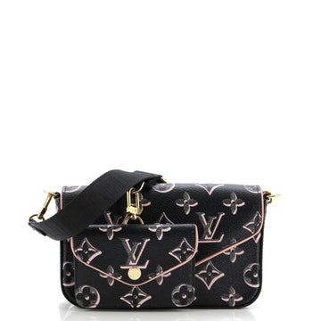 Louis Vuitton Felicie Strap & Go Handbag Fall for You Monogram Canvas