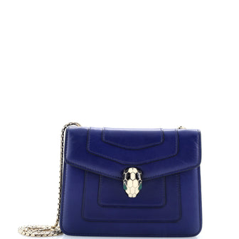 Bvlgari Serpenti Forever Square Shoulder Bag Leather Small