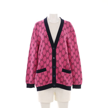 Gucci Women's V-Neck Cardigan GG Wool and Cotton Blend