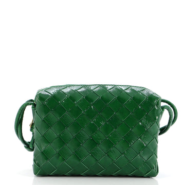 Bottega Veneta Loop Crossbody Bag Intrecciato Patent Mini