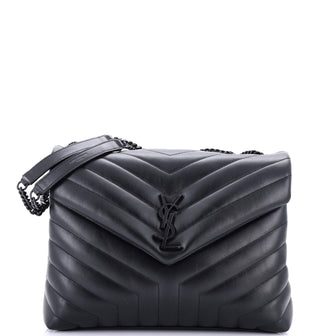 Saint Laurent Loulou Shoulder Bag Matelasse Chevron Leather Medium