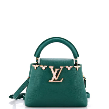 Louis Vuitton Capucines Bag Leather with Embellished Detail Mini