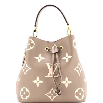 Louis Vuitton NeoNoe Handbag Bicolor Monogram Empreinte Giant MM