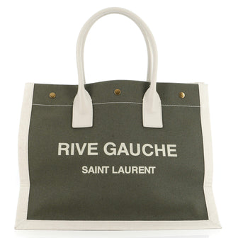 Saint Laurent Rive Gauche Shopper Tote Canvas Small