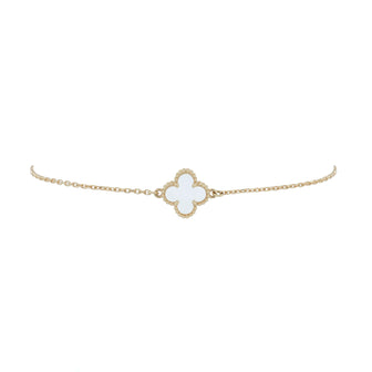 Van Cleef & Arpels Sweet Alhambra Bracelet 18K Yellow Gold and Mother of Pearl