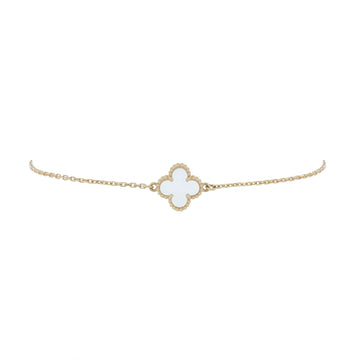 Van Cleef & Arpels Sweet Alhambra Bracelet 18K Yellow Gold and Mother of Pearl