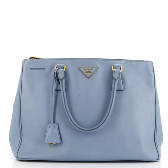 Prada Double Zip Lux Tote Saffiano Leather Medium
