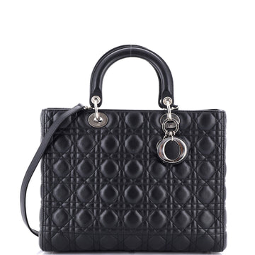 Christian Dior Lady Dior Bag Cannage Quilt Lambskin Large