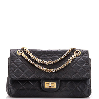 Chanel Reissue 2.55 Double Compartment Flap Bag Quilted Aged Calfskin 225