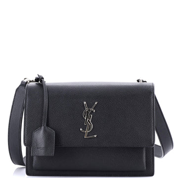 Saint Laurent Sunset Satchel Leather Medium