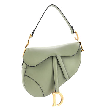 Christian Dior Saddle Handbag Leather Medium