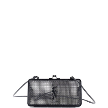 Saint Laurent Monogram Evening Cage Minaudiere Metal with Leather