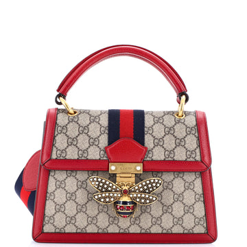 Gucci Queen Margaret Top Handle Bag GG Coated Canvas with Leather Small