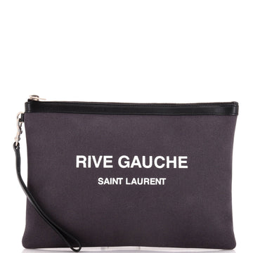 Saint Laurent Rive Gauche Pouch Canvas