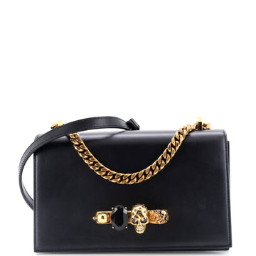 Alexander McQueen Jewelled Flap Satchel Leather Medium