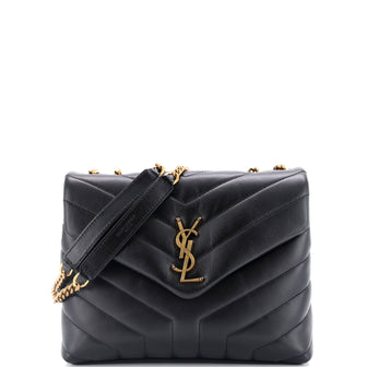 Saint Laurent Loulou Shoulder Bag Matelasse Chevron Leather Small
