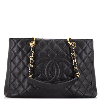Chanel Grand Shopping Tote Quilted Caviar XL