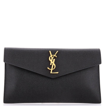 Saint Laurent Uptown Flap Wallet Leather Long