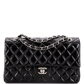 Chanel Classic Double Flap Bag Quilted Patent Medium