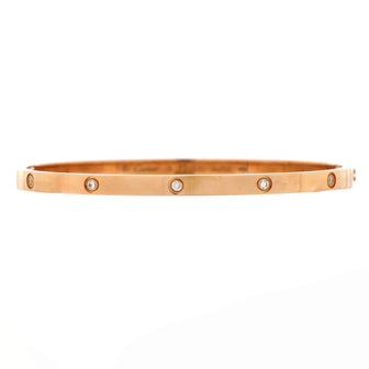 Cartier Love 10 Diamond Bracelet 18K Rose Gold with Diamonds Small