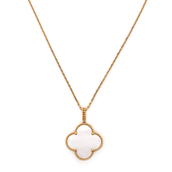 Van Cleef & Arpels Magic Alhambra Long Necklace 18K Yellow Gold and Mother of Pearl