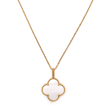 Van Cleef & Arpels Magic Alhambra Long Necklace 18K Yellow Gold and Mother of Pearl