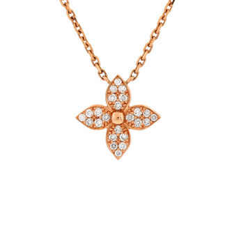 Louis Vuitton Star Blossom Pendant Necklace 18K Rose Gold and Diamonds