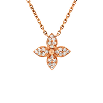Louis Vuitton Star Blossom Pendant Necklace 18K Rose Gold and Diamonds