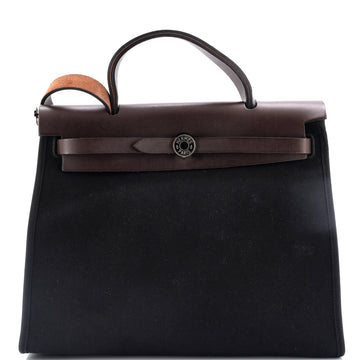 Hermes Herbag Zip Leather and Toile 31