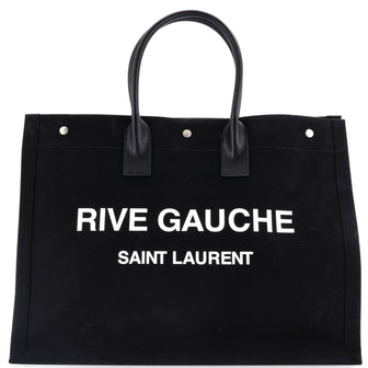 Saint Laurent Rive Gauche Shopper Tote Canvas Large