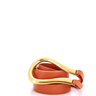 Bottega Veneta Double Strap Horsebit Buckle Belt Leather Wide