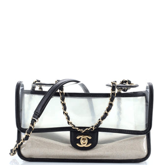 Chanel Sand By The Sea Flap Bag PVC with Lambskin Medium