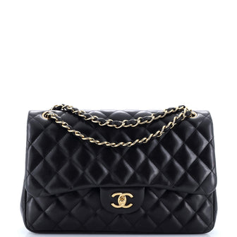 Chanel Classic Double Flap Bag Quilted Lambskin Jumbo