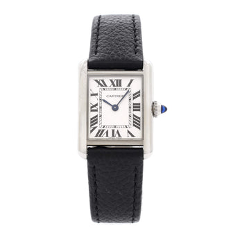 Cartier Must de Cartier Tank Quartz Watch Stainless Steel and Leather 22