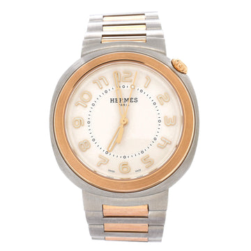 Hermes Cut Automatic Watch Stainless Steel and Rose Gold 36
